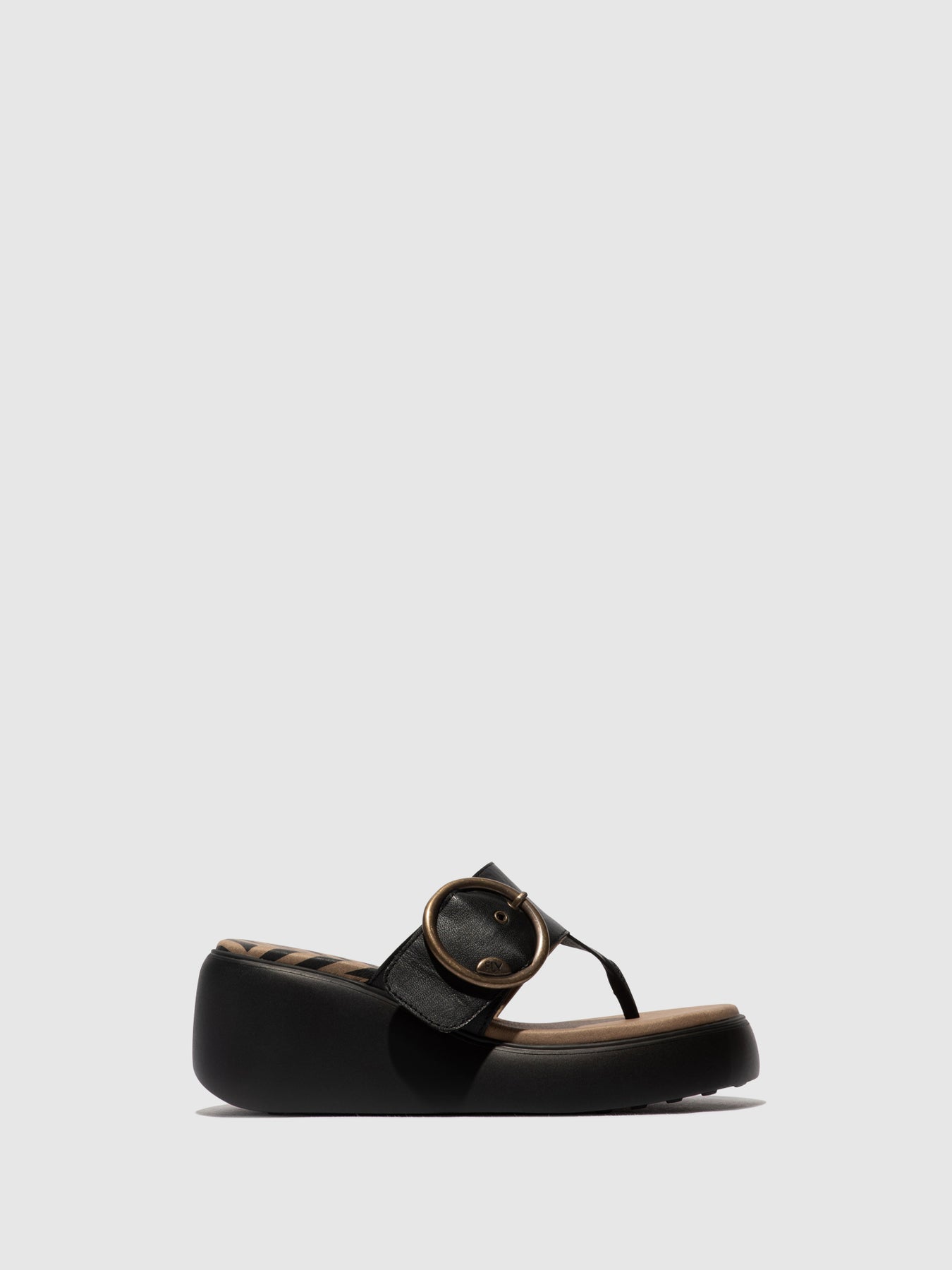 Black Fly London Buckle Women's Mules | 170428NCM
