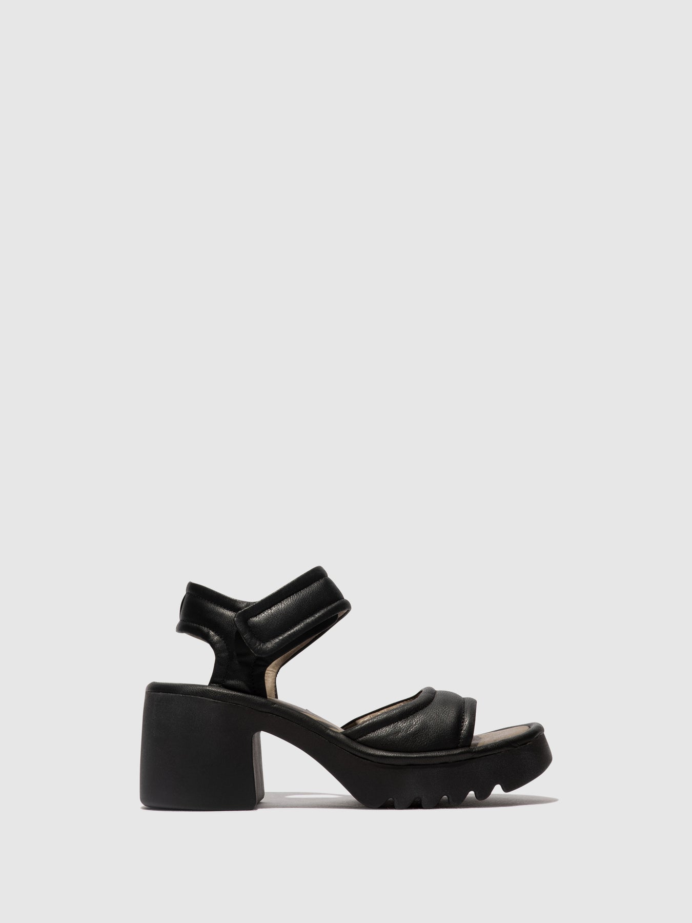 Black Fly London Velcro Women's Sandals | 273908NDZ