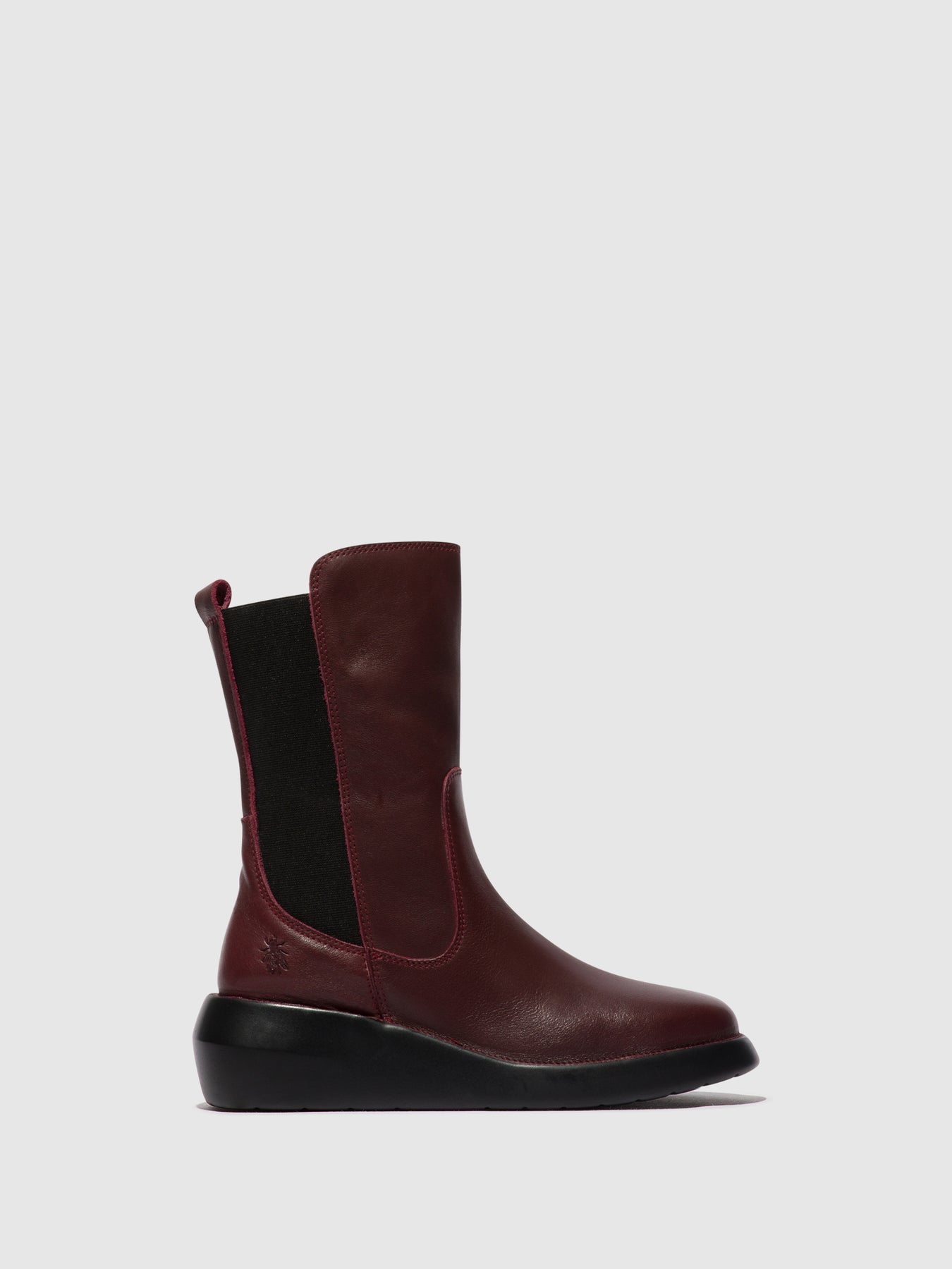 Bordeaux Fly London Zip Up Boots Women's Ankle Boots | 619382DKR