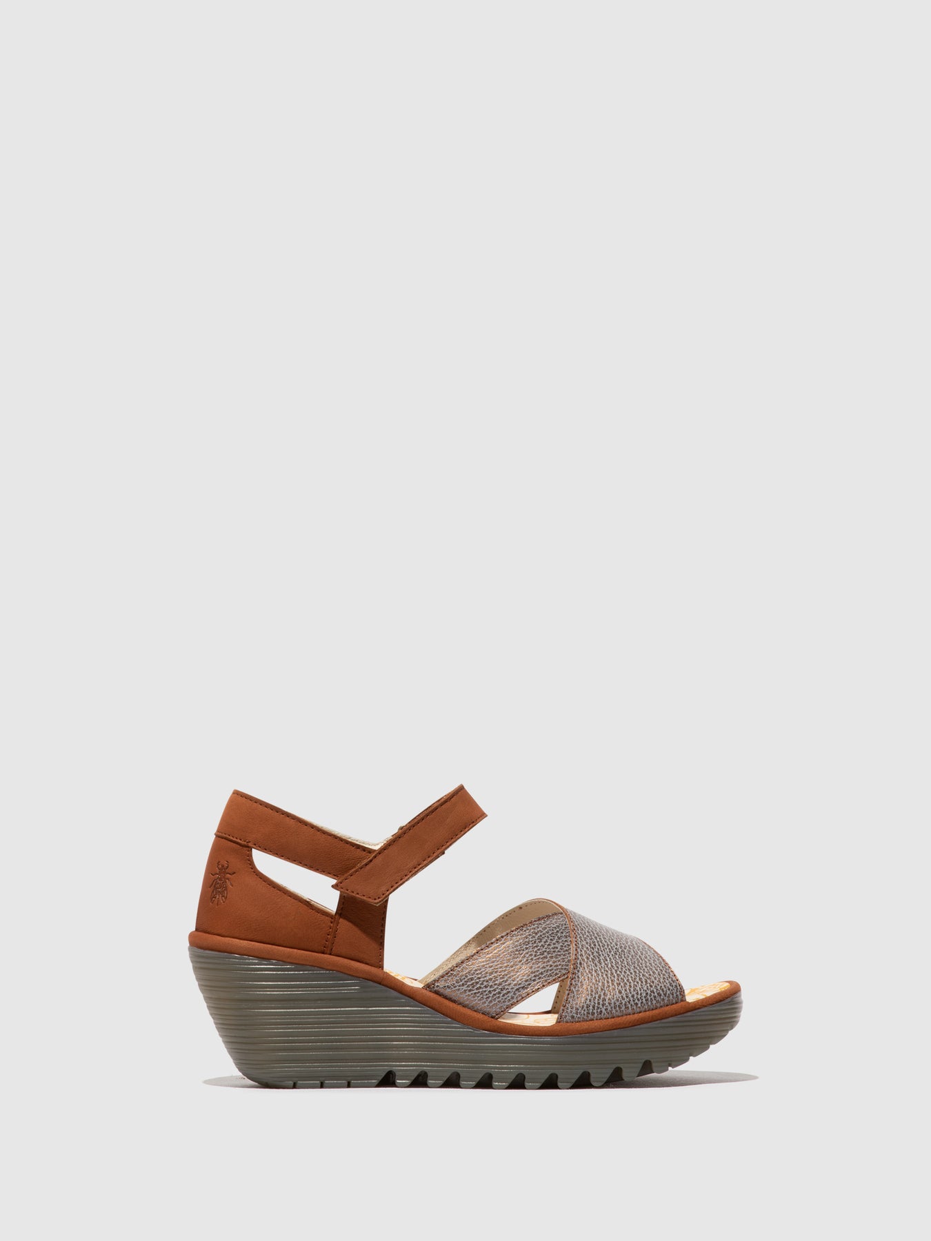 Bronze/Tan Fly London Ankle Strap Sandals Women's Sandals | 618973MSQ