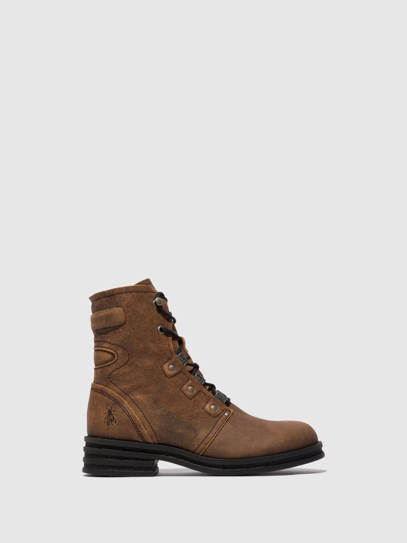 Brown Fly London Lace-up Boots Women's Ankle Boots | 807169WMA