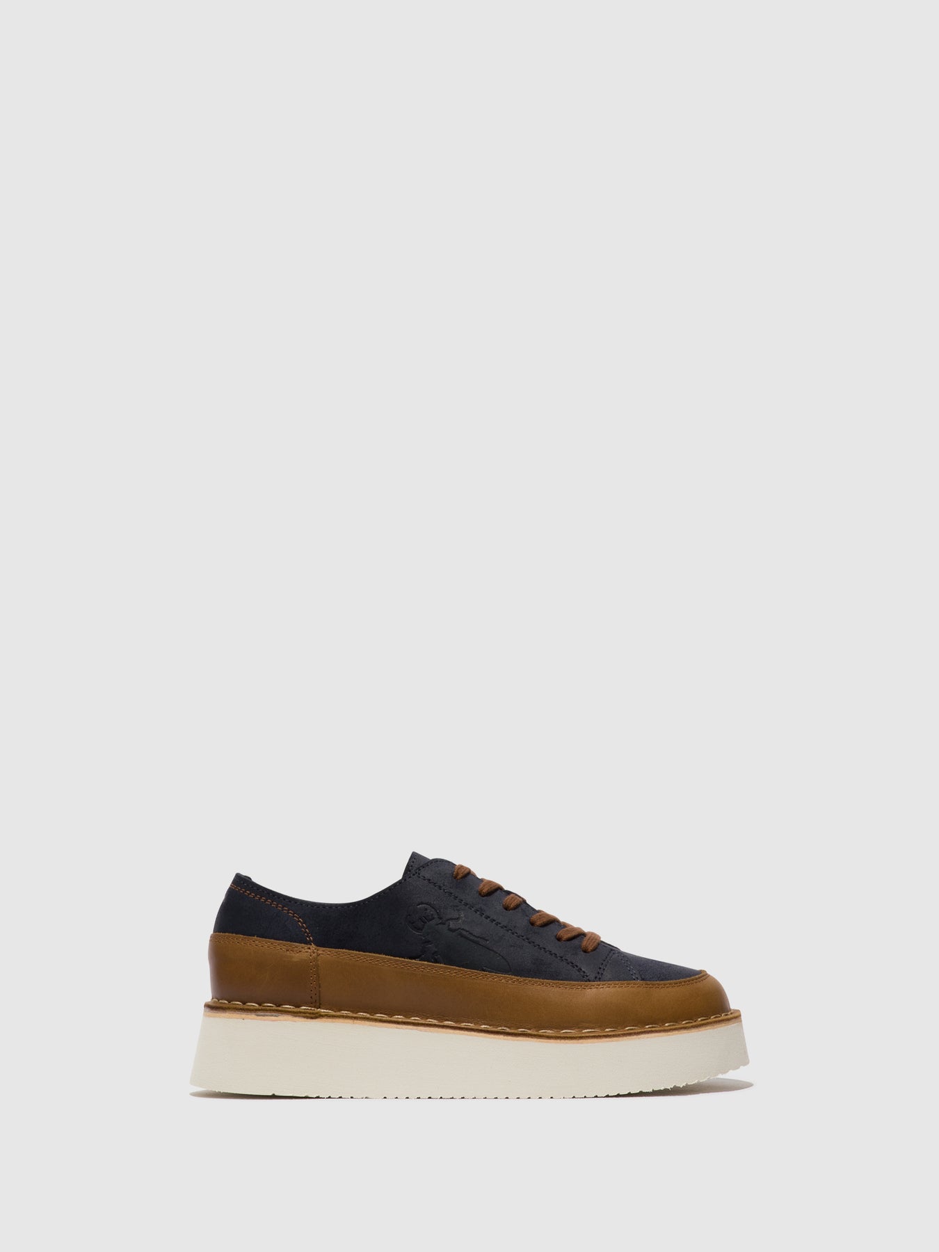 Camel/Navy Fly London Lace-up Men's Sneakers | 561032DXB