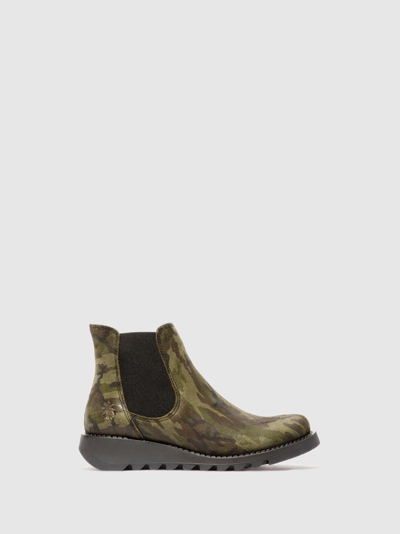 Camouflage Military Green Fly London Chelsea Boots Women's Ankle Boots | 059843QBH
