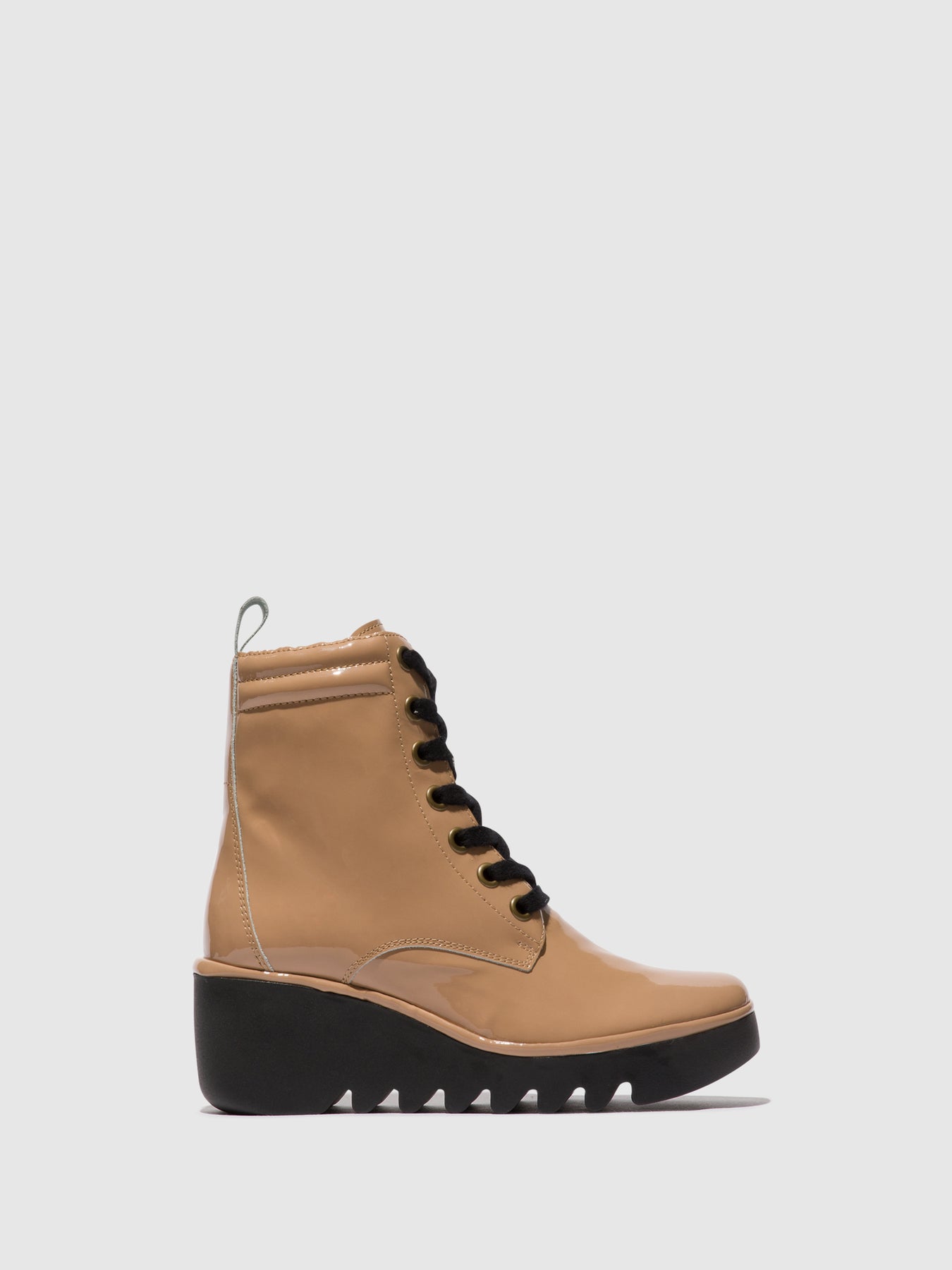Capuccino Fly London Lace-up Boots Women's Ankle Boots | 607812UPE
