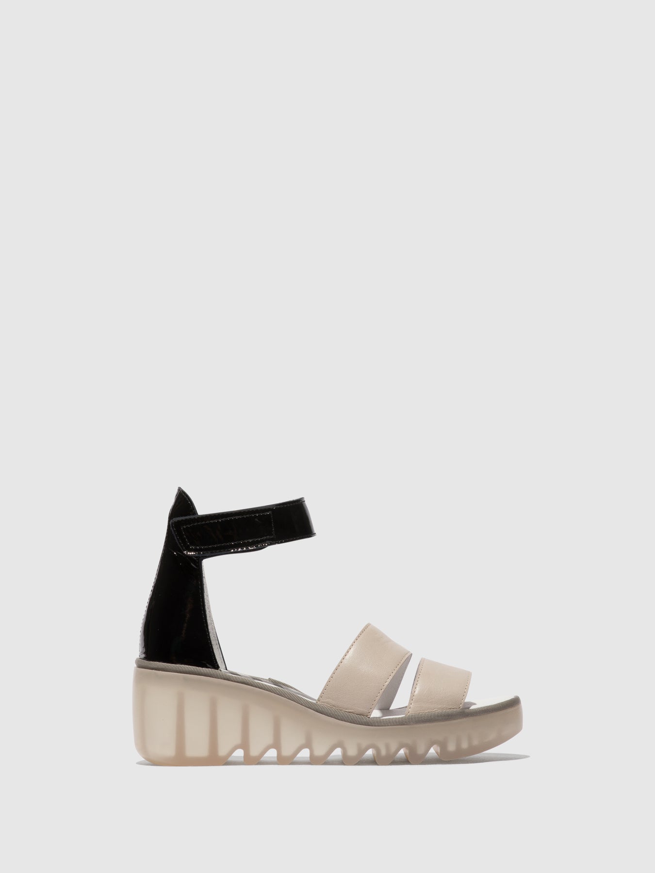 Cloud/Black Fly London Strappy Sandals Women's Sandals | 584231EQC