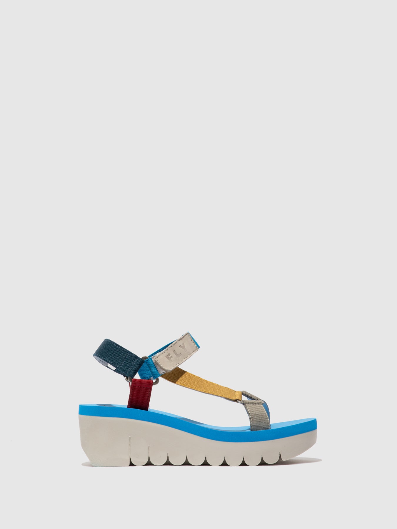 Cupido Multi (Azure) Fly London Velcro Sandals Women's Sandals | 216495KCI