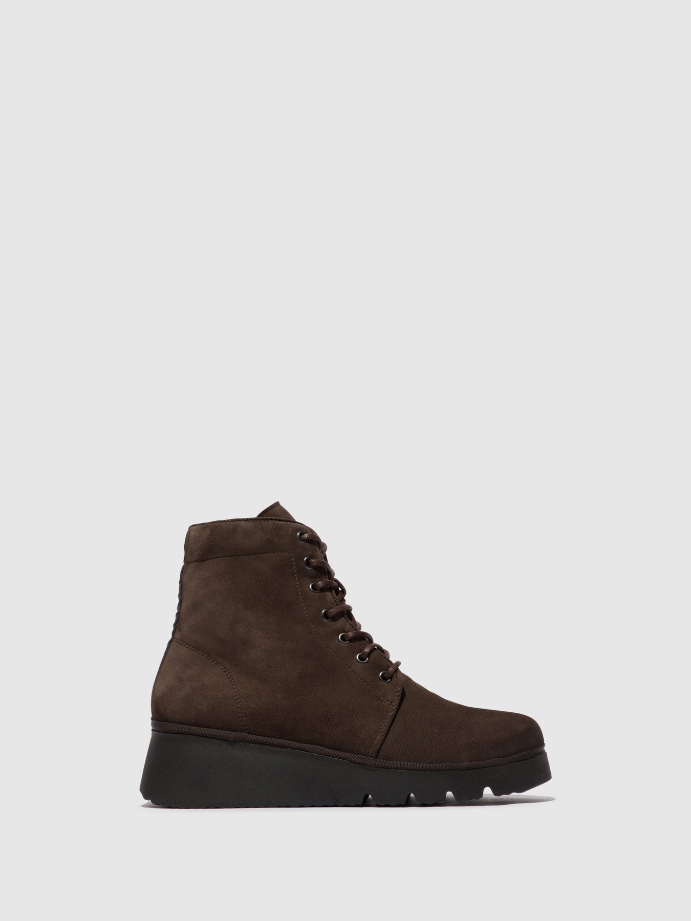 Dark Taupe Fly London Lace-up Boots Women's Ankle Boots | 174823IGE