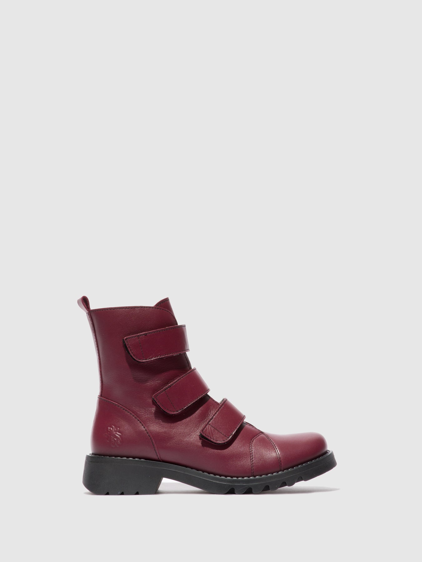 Leather Wine(Black) Fly London Velcro Women's Ankle Boots | 793615UEL