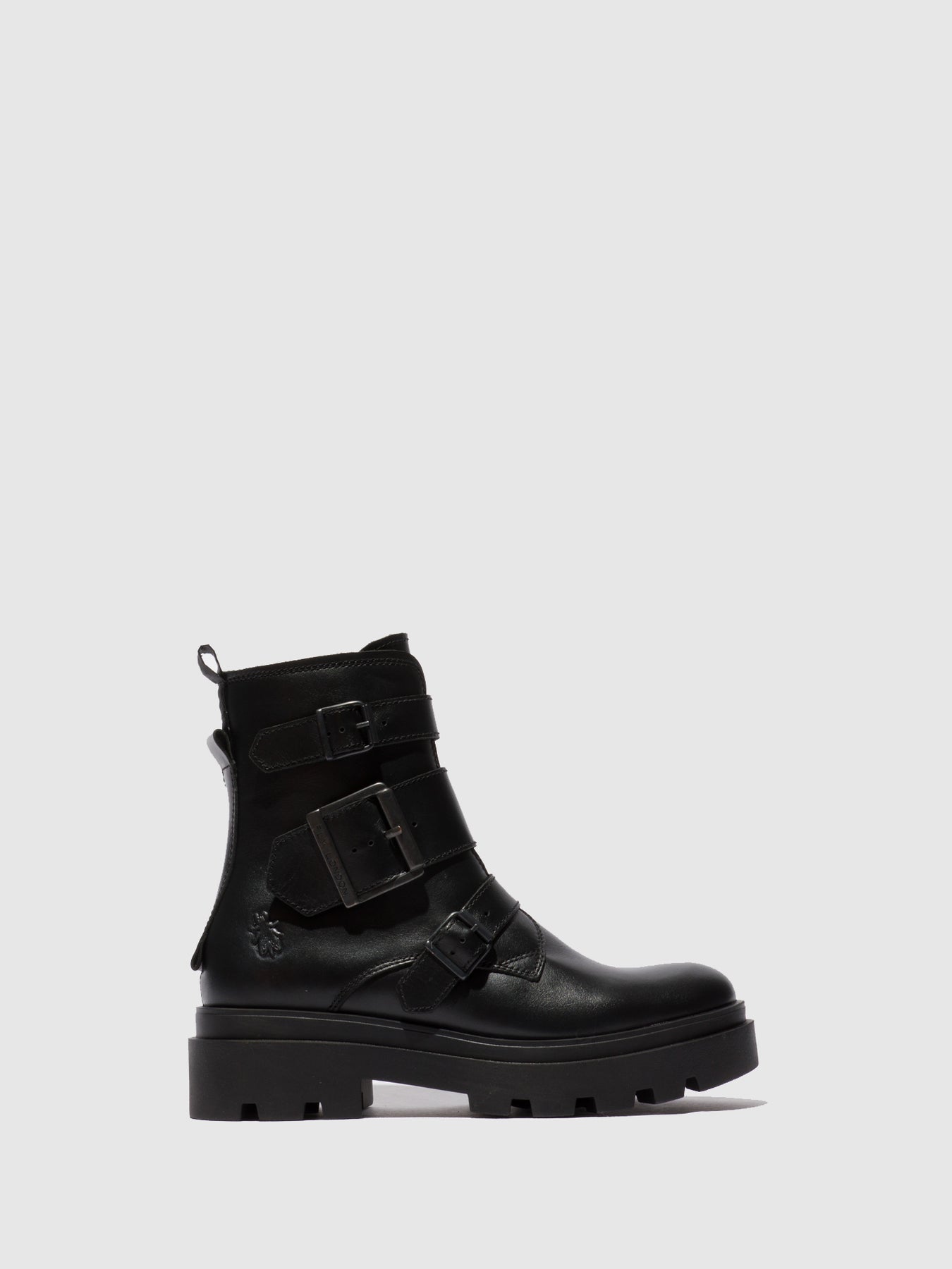 Nappa Black Fly London Buckle Boots Women's Ankle Boots | 359480NRB