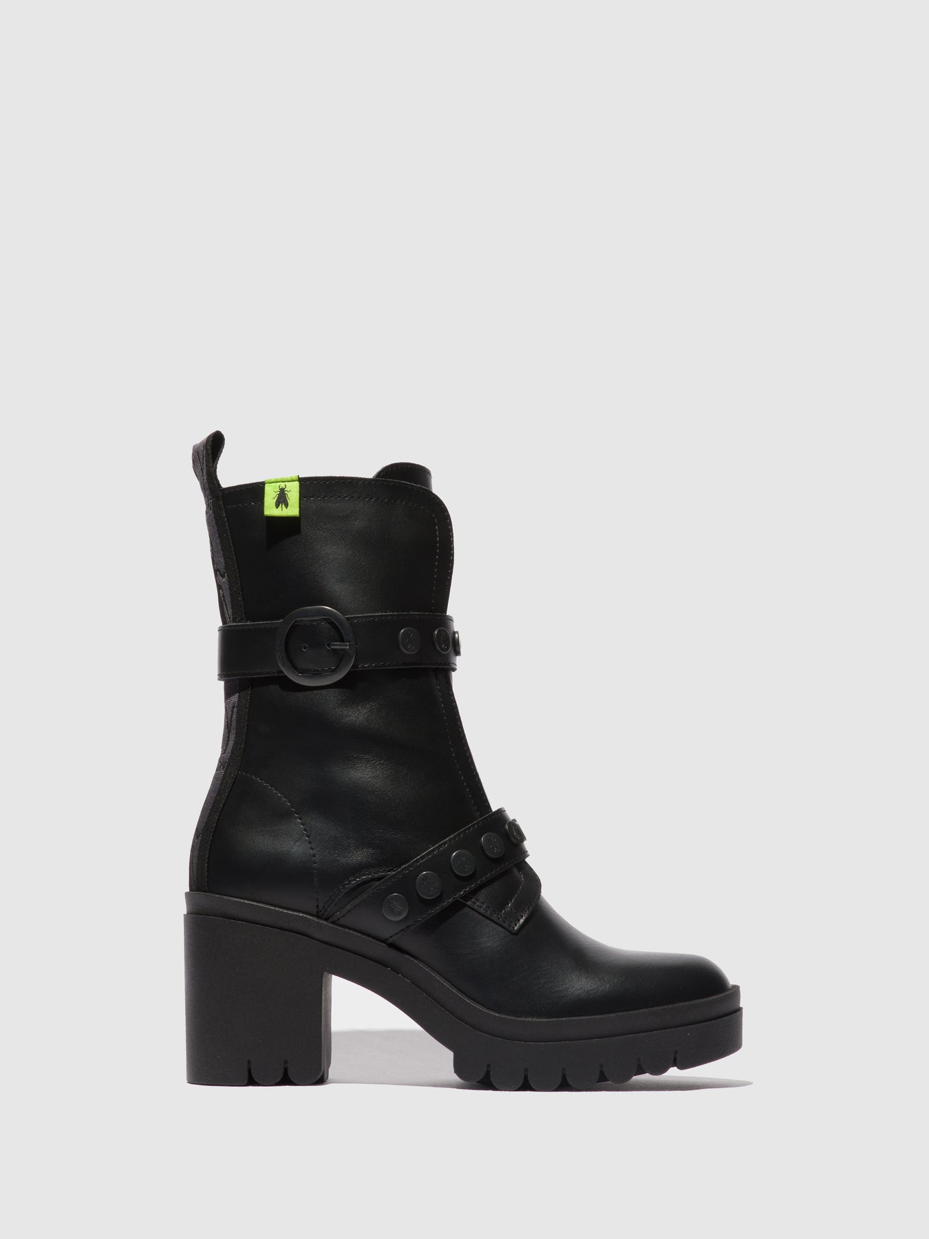 Nausica Black Fly London Zip Up Boots Women's Ankle Boots | 753694EDC