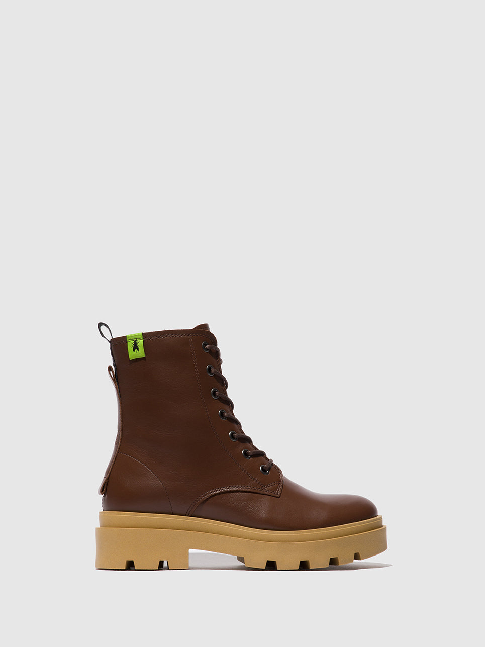 Nausica Chocolate Fly London Lace-up Boots Women's Ankle Boots | 597423DAM