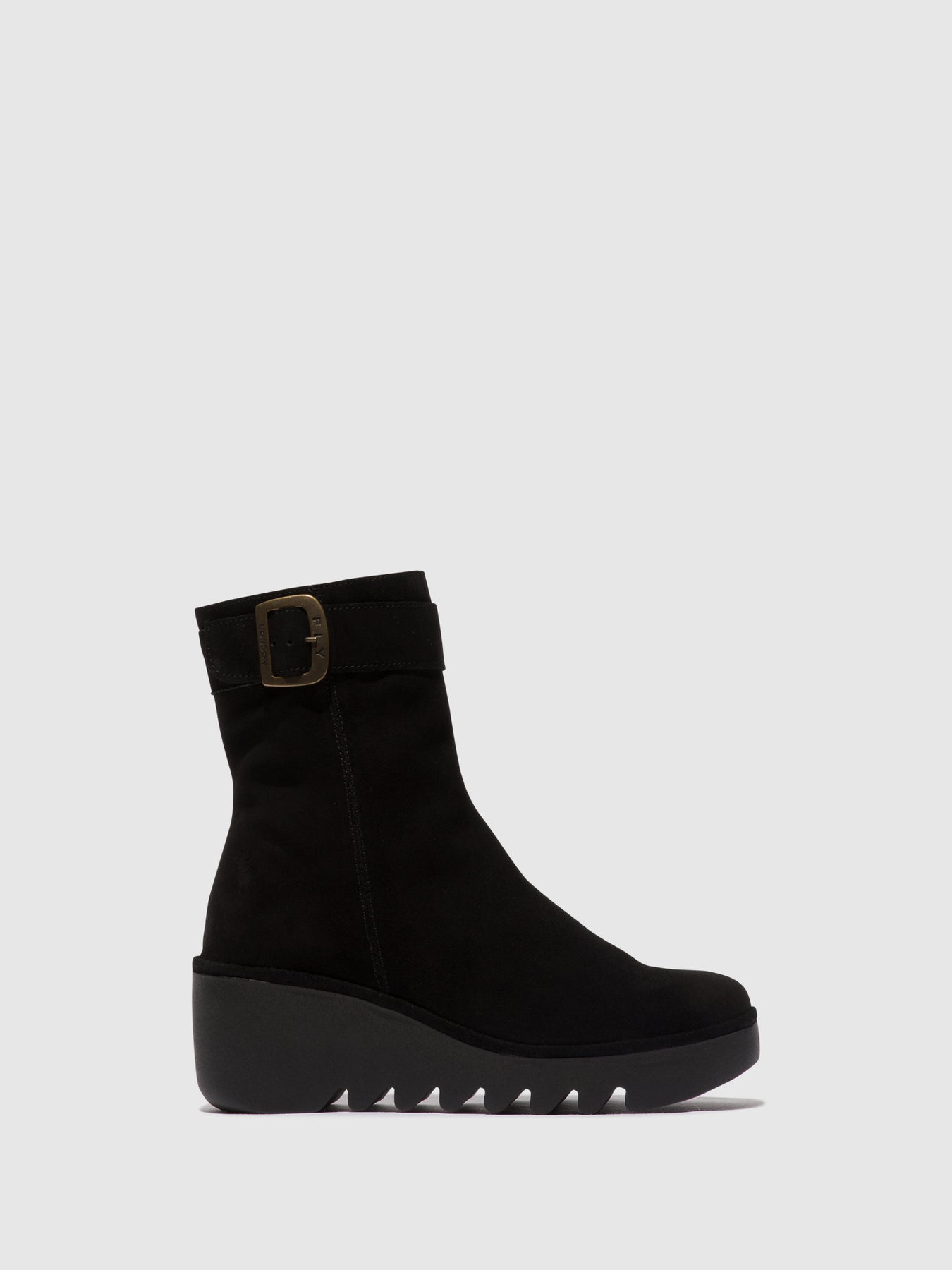 Oil Suede Black Fly London Zip Up Boots Women's Ankle Boots | 056241BST