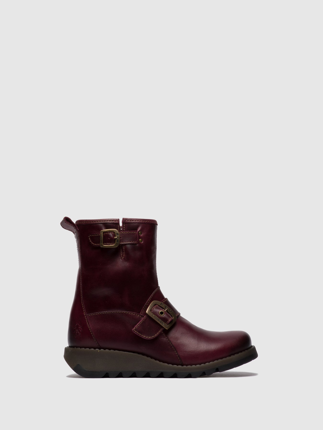 Purple Fly London Buckle Boots Women's Ankle Boots | 856173KVU
