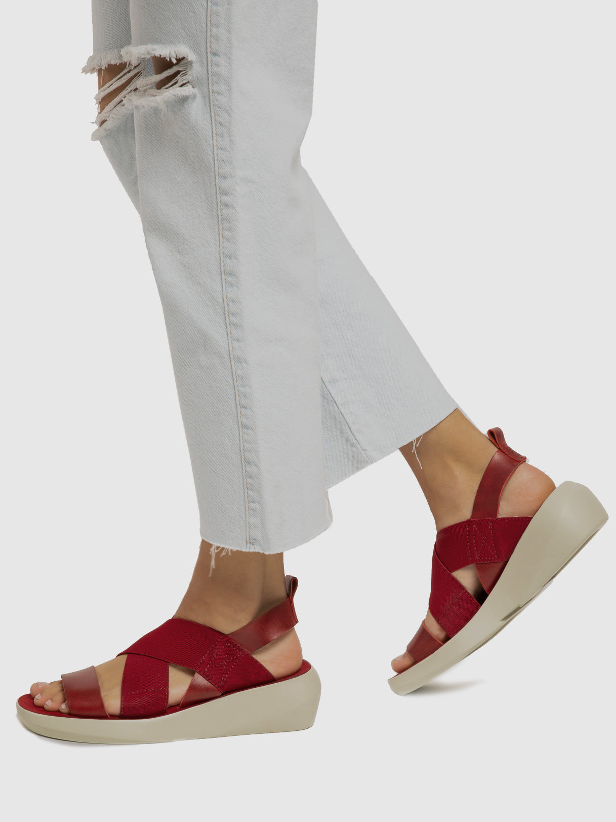 Red Fly London Crossover Sandals Women's Sandals | 832450YHG
