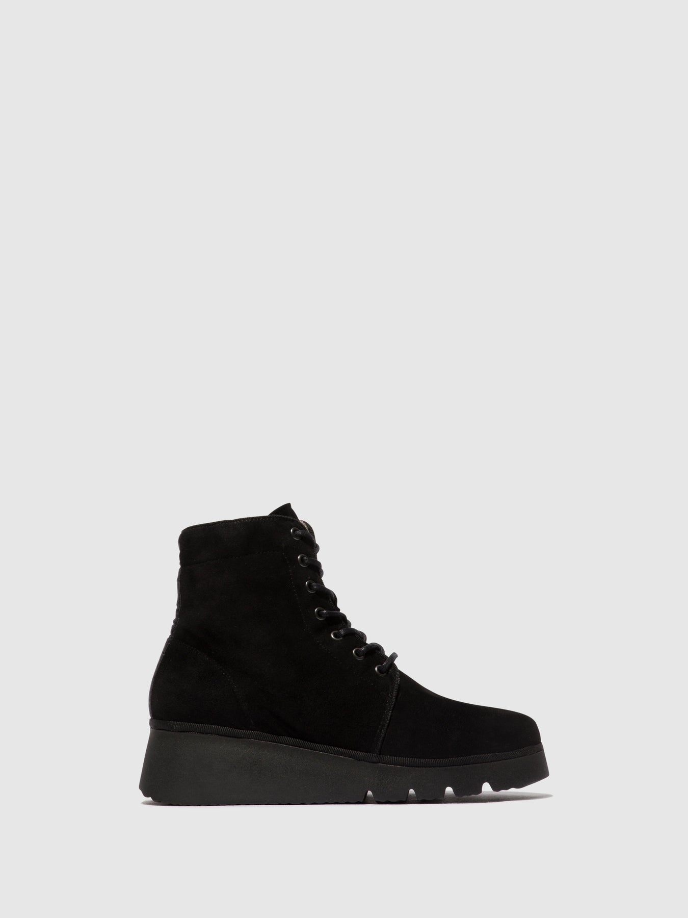 Suede Black Fly London Lace-up Boots Women's Ankle Boots | 013469KLB