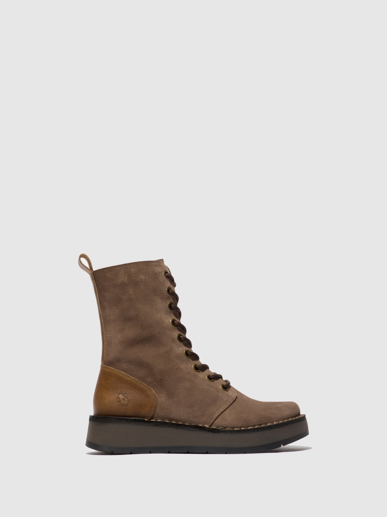 Taupe/Camel Fly London Lace-up Boots Women's Ankle Boots | 302198YIZ