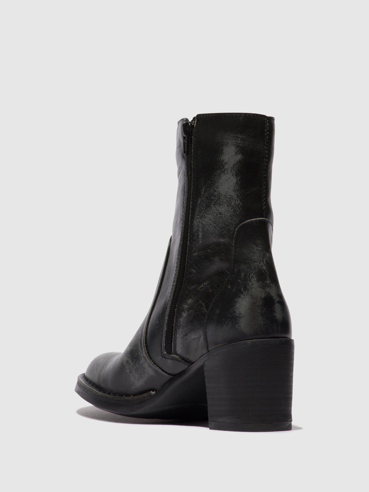 Anthracite Fly London Zip Up Boots Women's Ankle Boots | 634082FLY