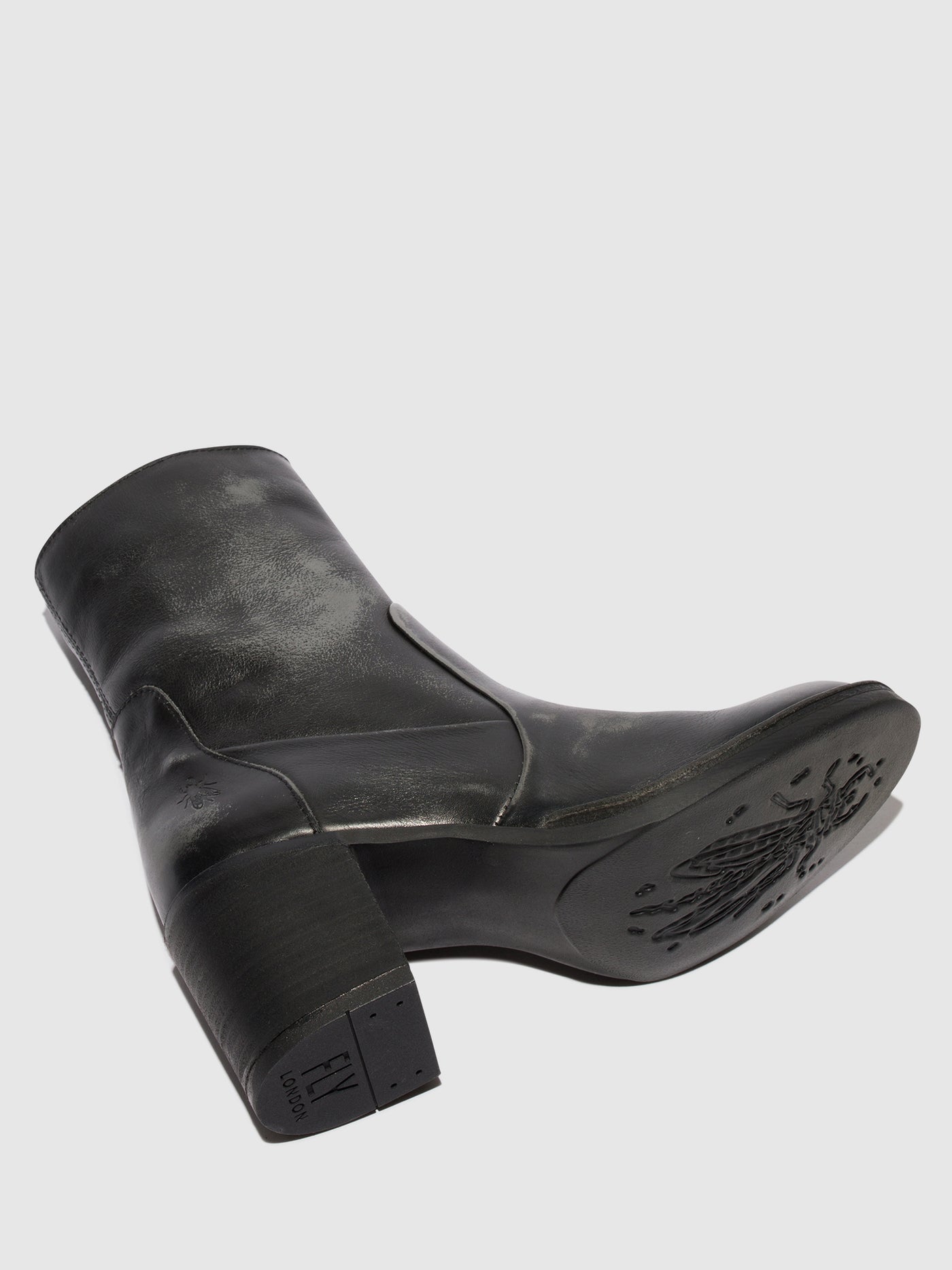 Anthracite Fly London Zip Up Boots Women's Ankle Boots | 634082FLY