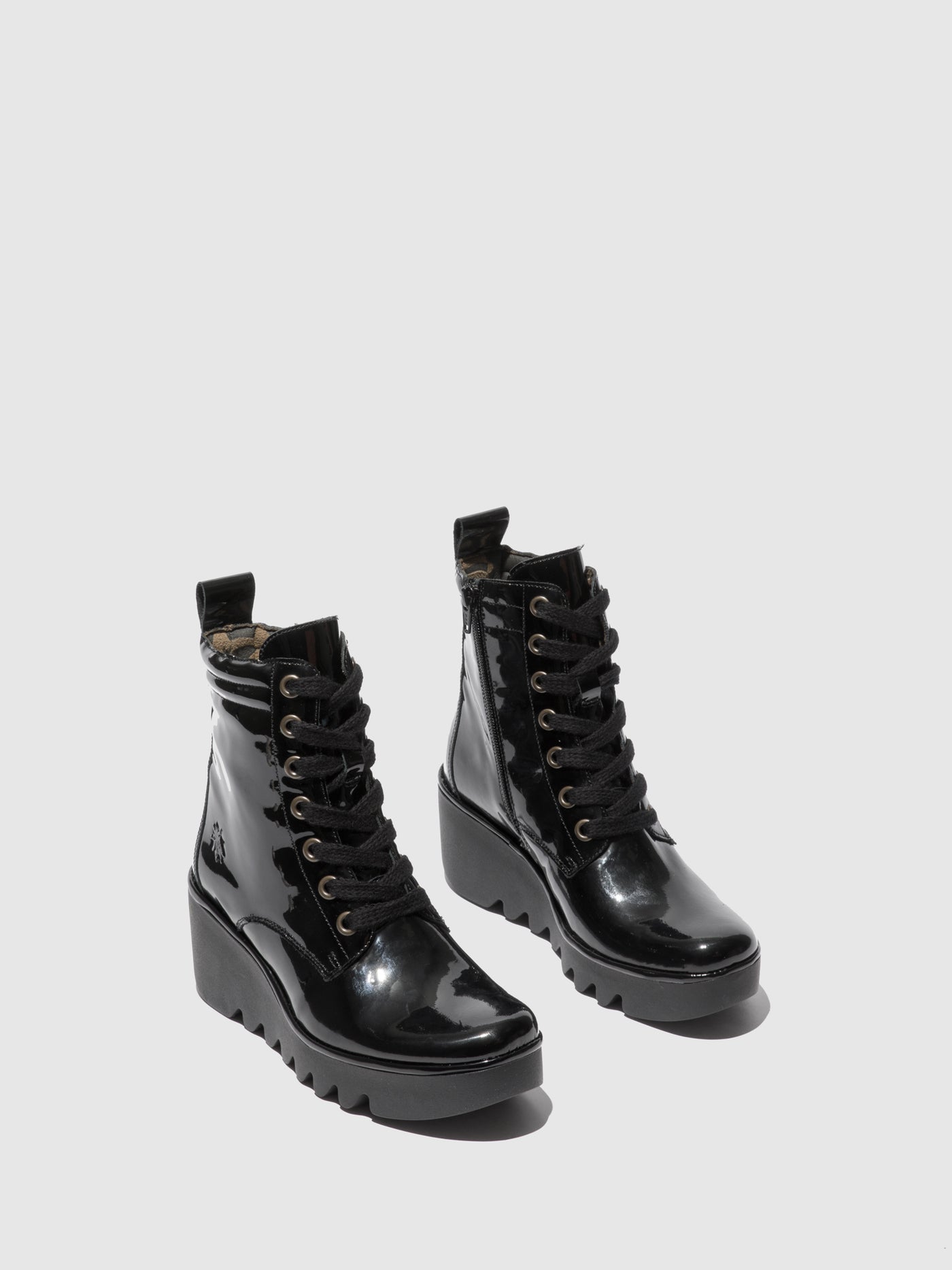 Atlantis Black Fly London Lace-up Boots Women's Ankle Boots | 735140AHC