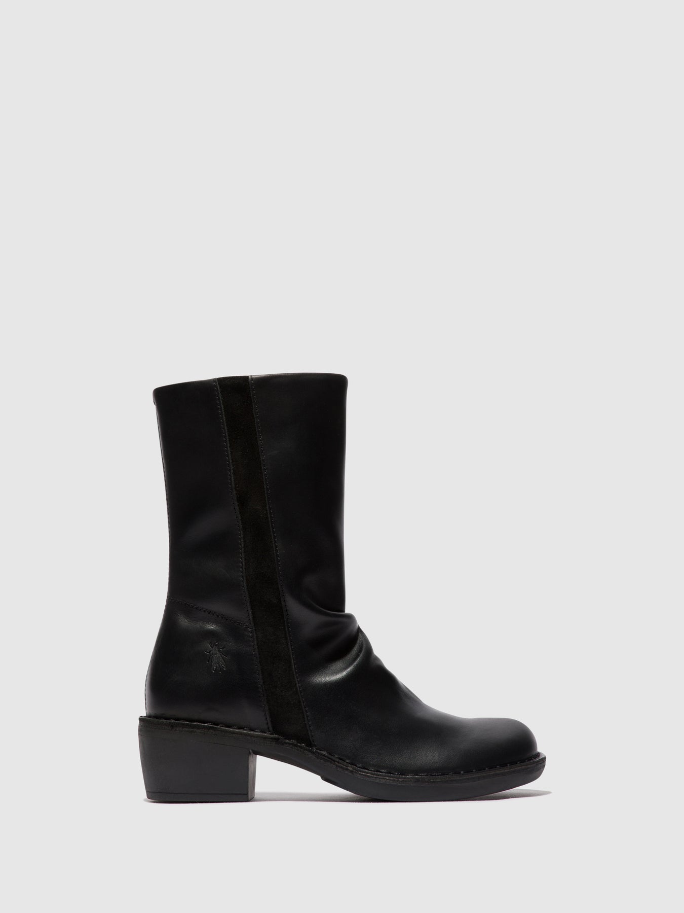 Black/Black Fly London Zip Up Boots Women\'s Boots | 256018KPG