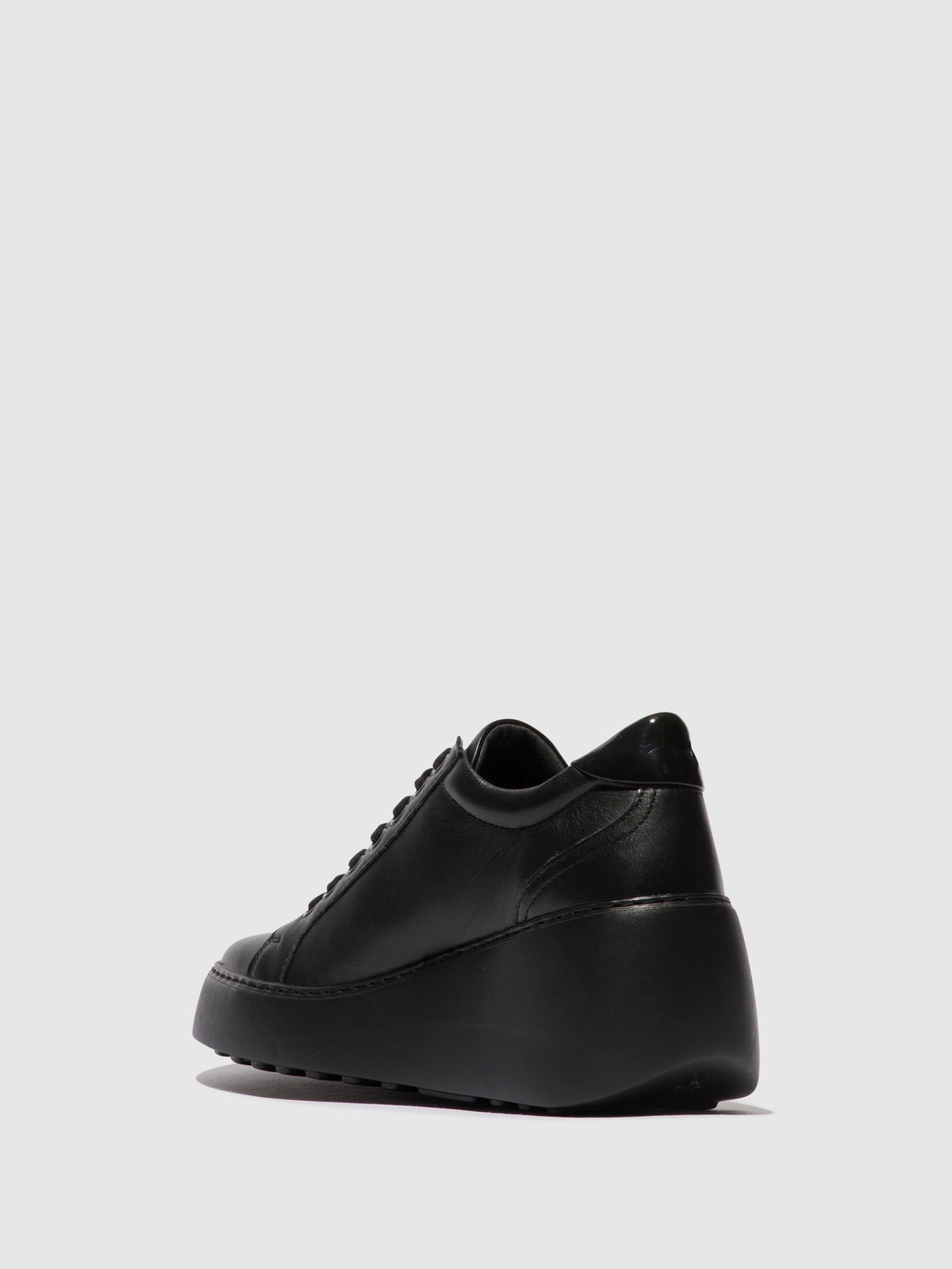 Black (Black Sole) Fly London Lace-up Women's Sneakers | 487639UOS
