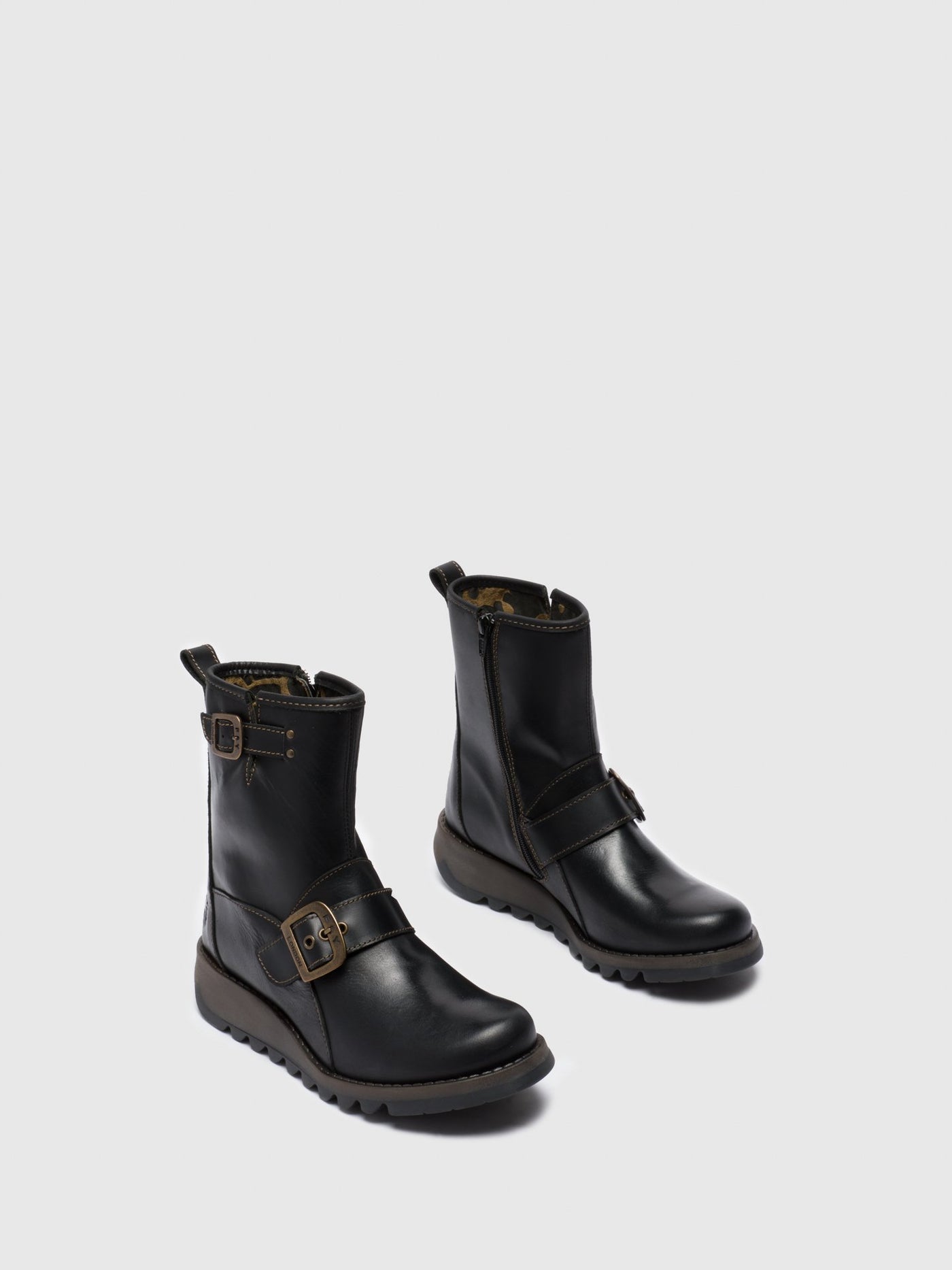 Black Fly London Buckle Boots Women's Ankle Boots | 590247KLO