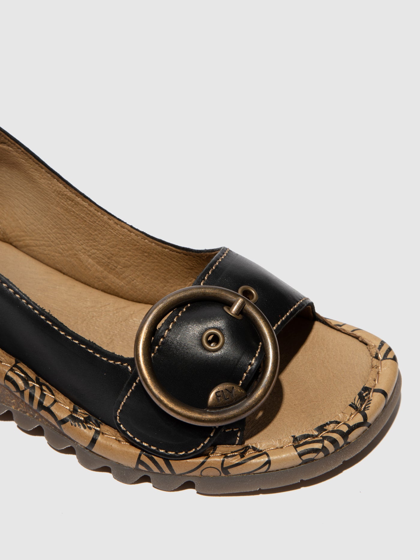 Black Fly London Buckle Sandals Women's Sandals | 561403PDH