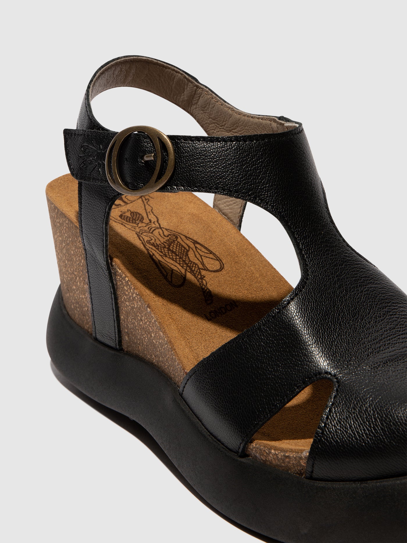 Black Fly London Buckle Sandals Women's Sandals | 562140ULP