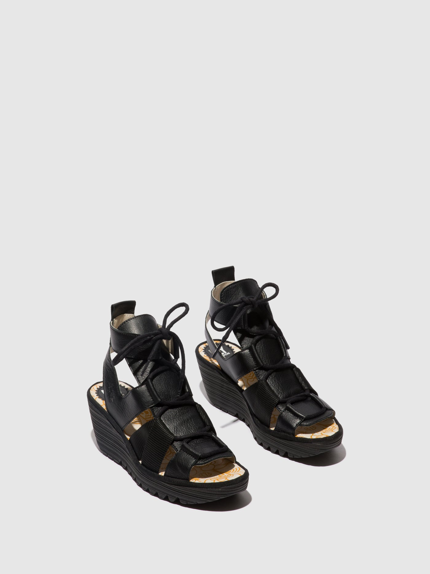 Black Fly London Lace-up Sandals Women's Sandals | 386129FBE