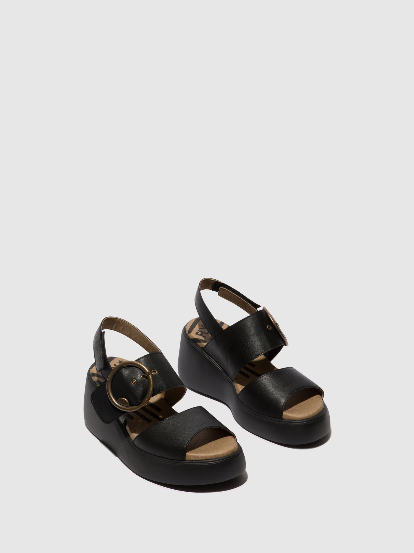 Black Fly London Sling-Back Sandals Women's Sandals | 036428OXS