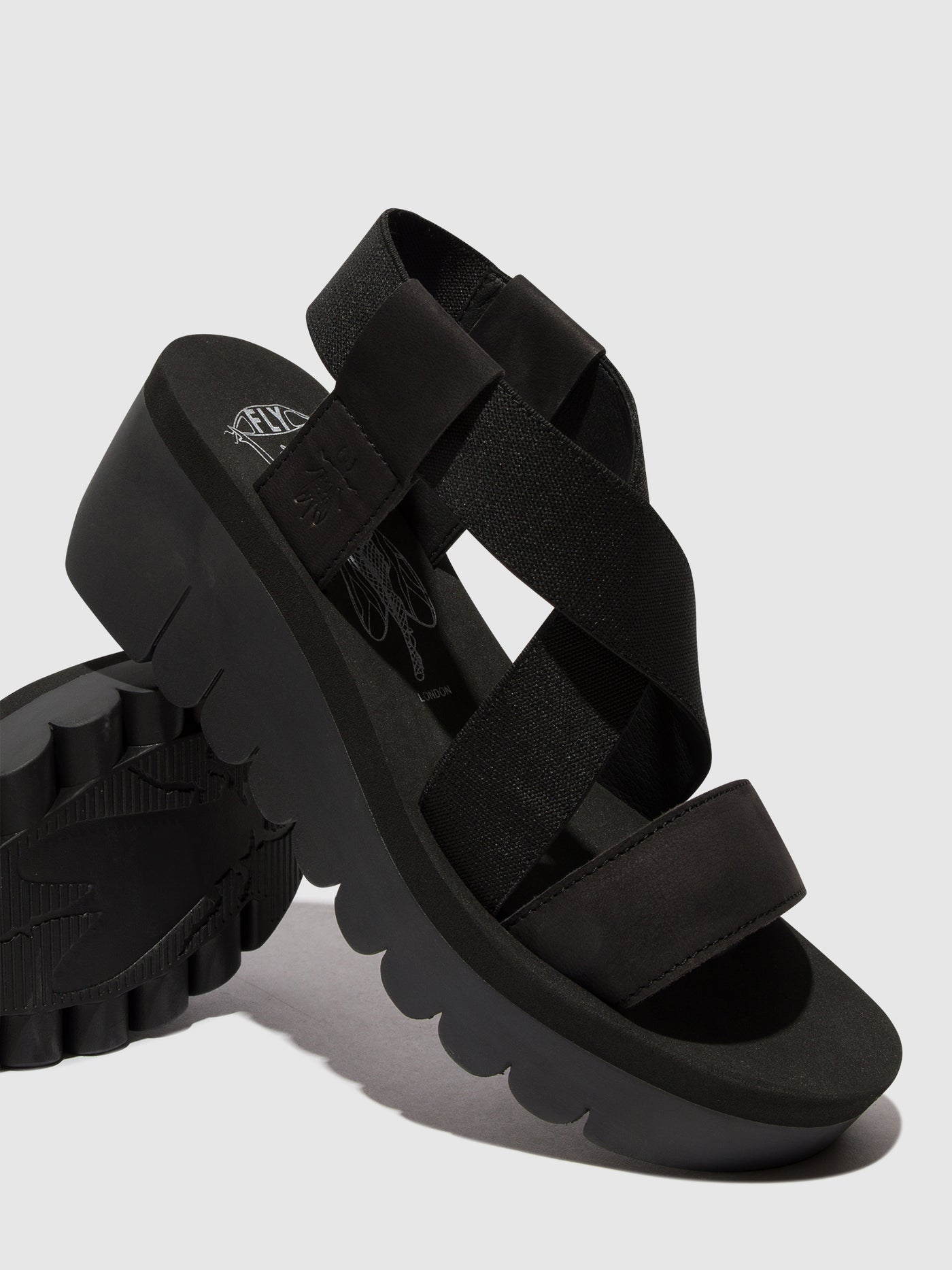 Black Fly London Sling-Back Sandals Women's Sandals | 324059KPH