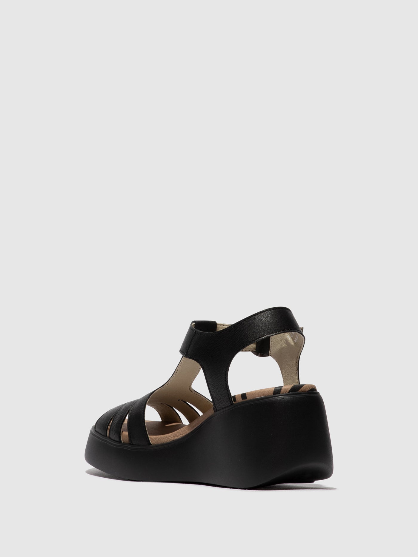 Black Fly London T-Strap Sandals Women's Sandals | 597386UJO