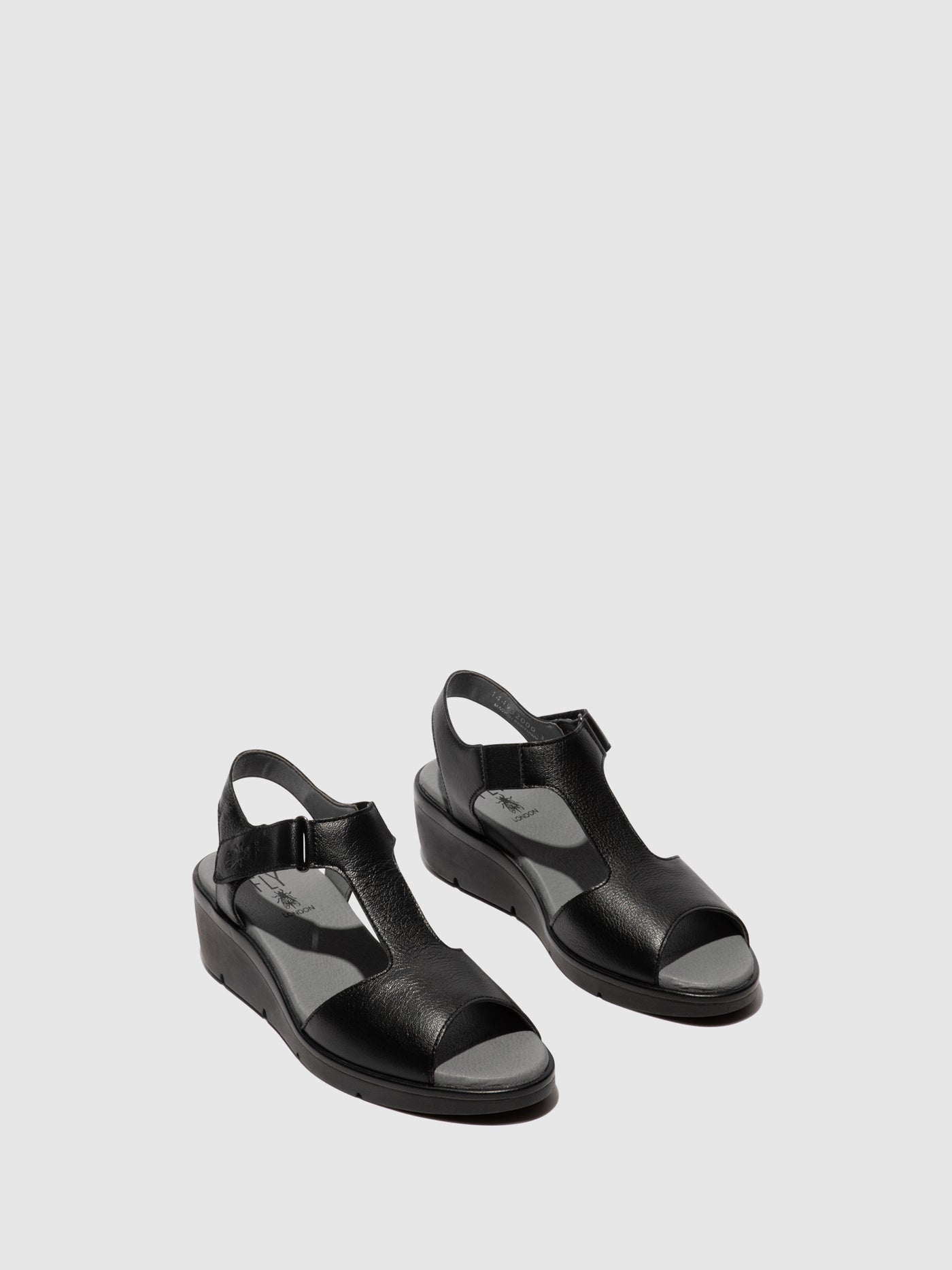 Black Fly London T-Strap Sandals Women's Sandals | 687210BEL