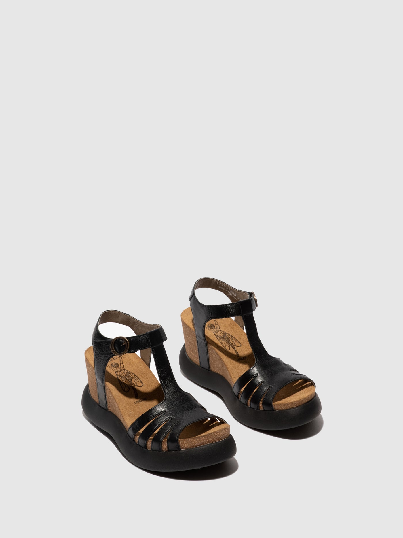 Black Fly London T-Strap Sandals Women's Sandals | 921034IHV