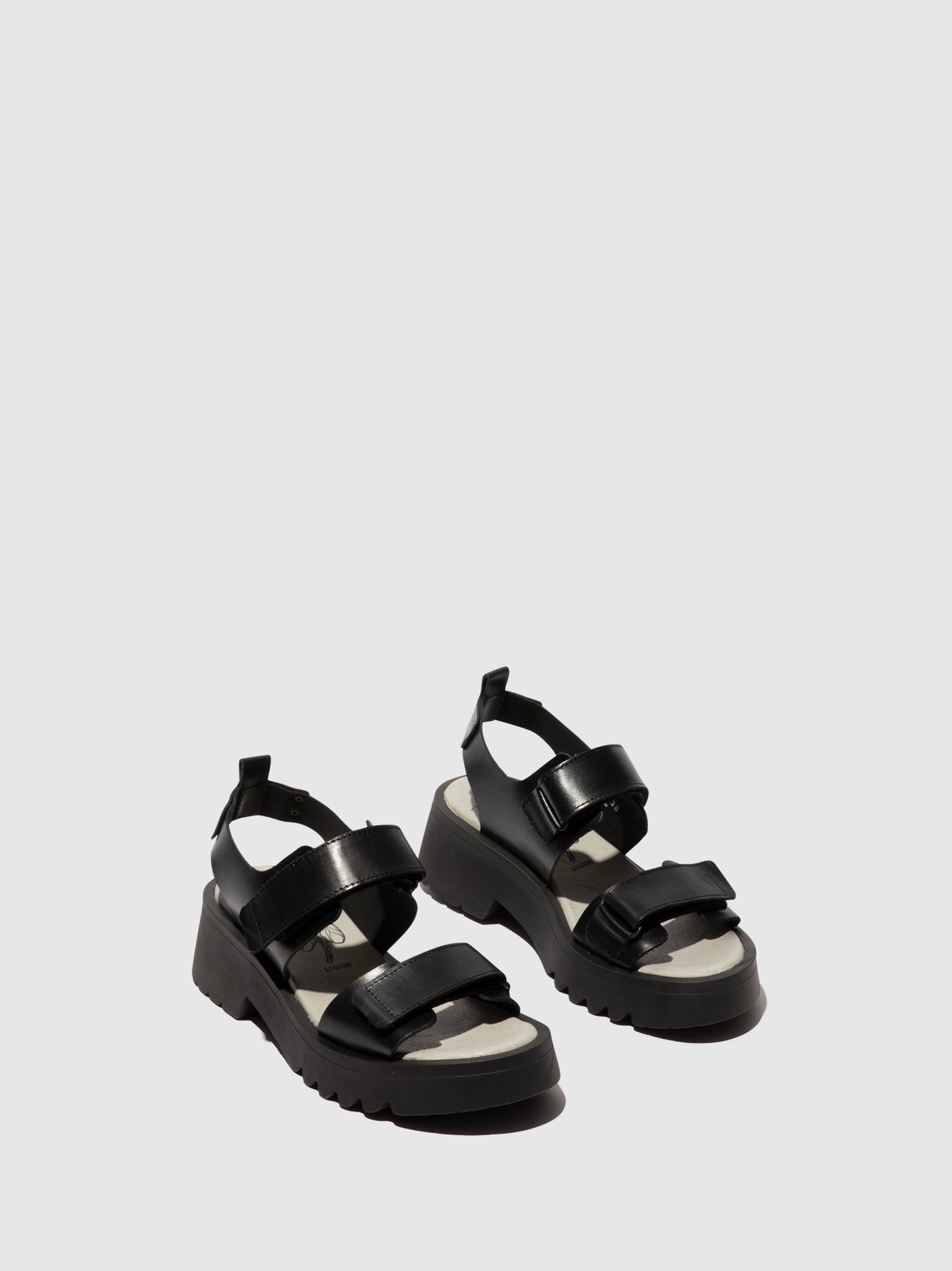 Black Fly London Velcro Sandals Women's Sandals | 634912DUC