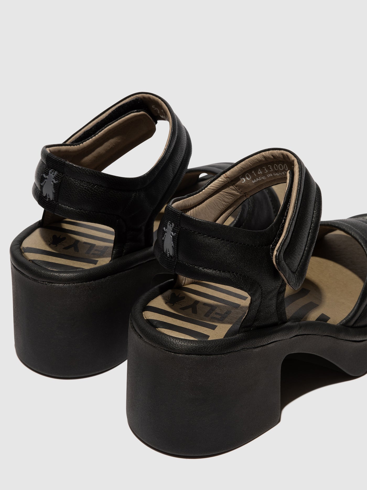 Black Fly London Velcro Women's Sandals | 273908NDZ