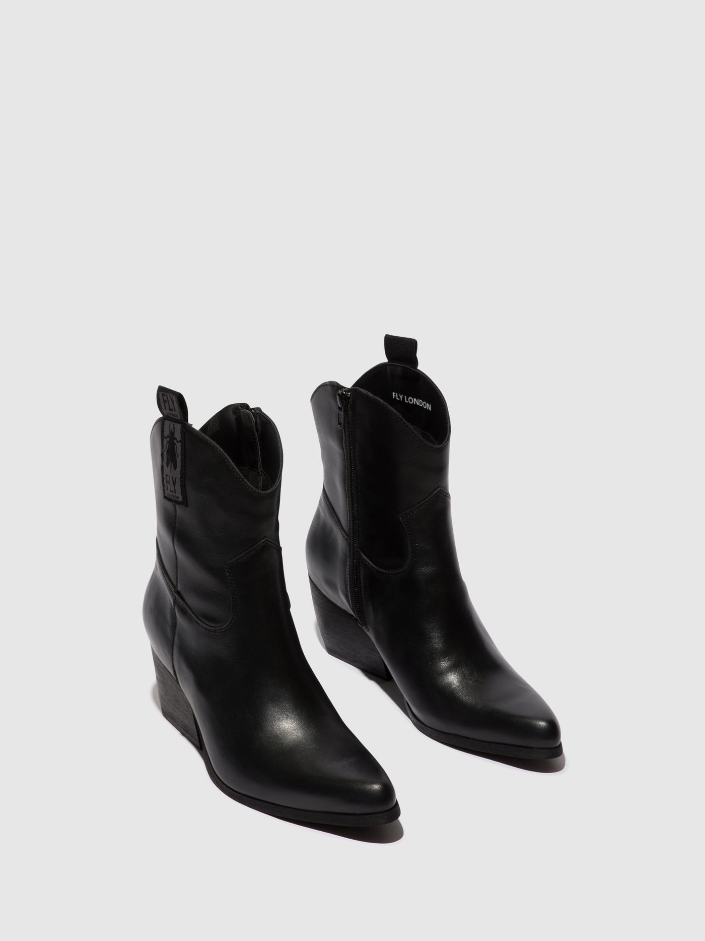 Black Fly London Zip Up Boots Women's Ankle Boots | 037569TOJ