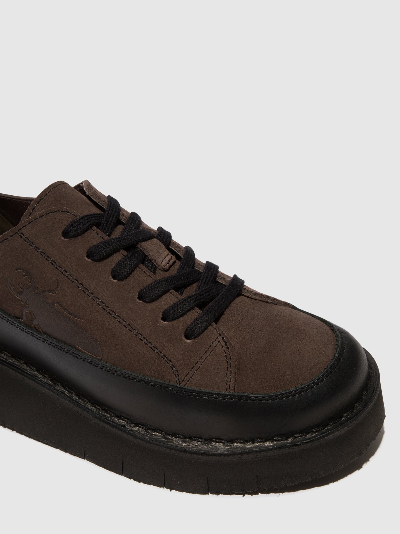 Black/Grey Fly London Lace-up Women's Sneakers | 470963RUV