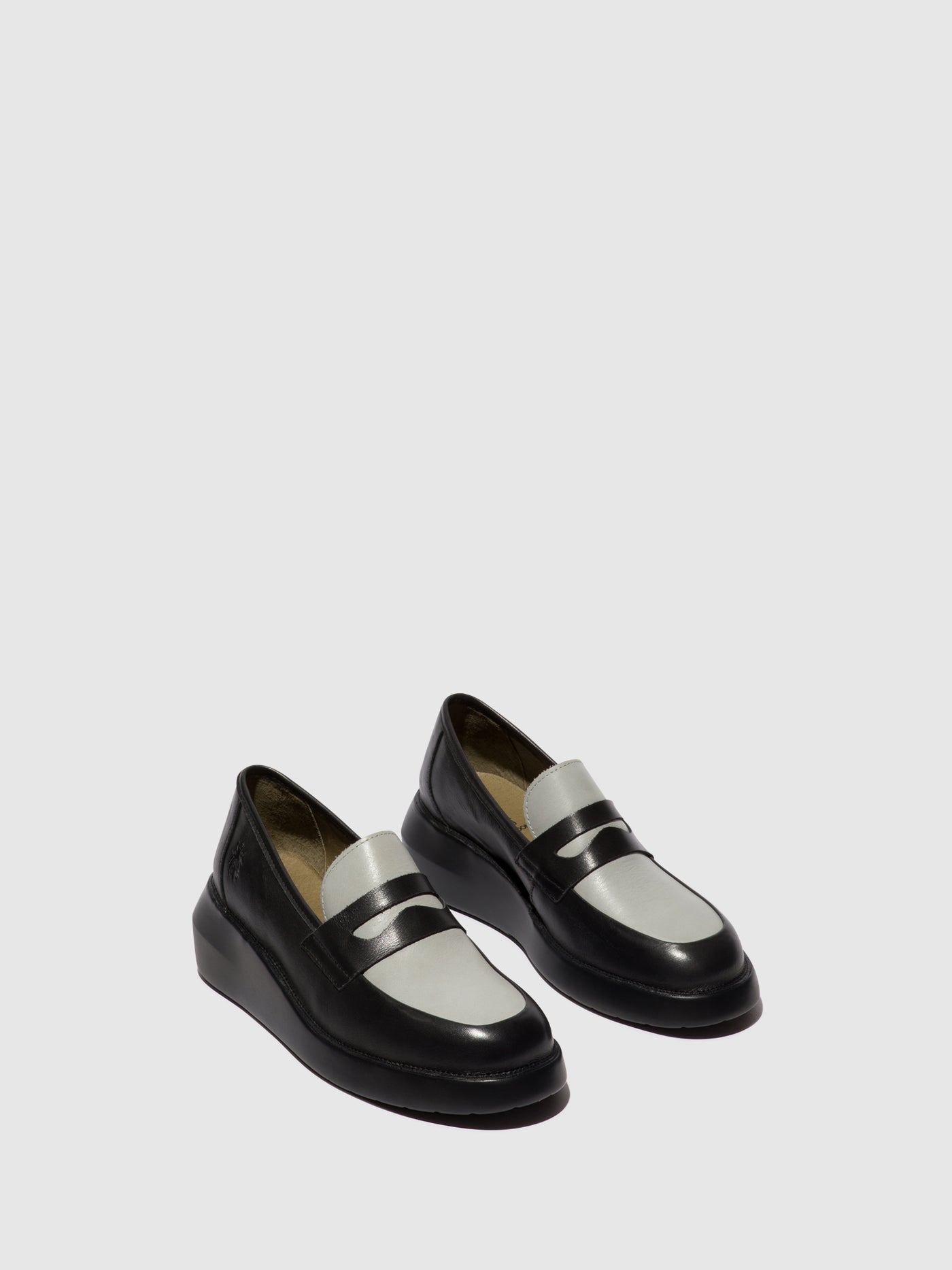 Black/Grey Fly London Loafers Shoes Women's Loafers | 706915YAT