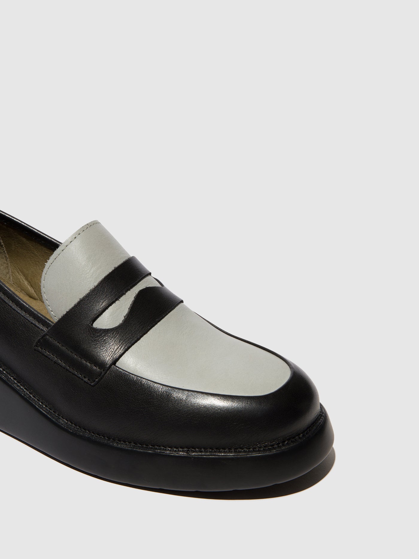 Black/Grey Fly London Loafers Shoes Women's Loafers | 706915YAT