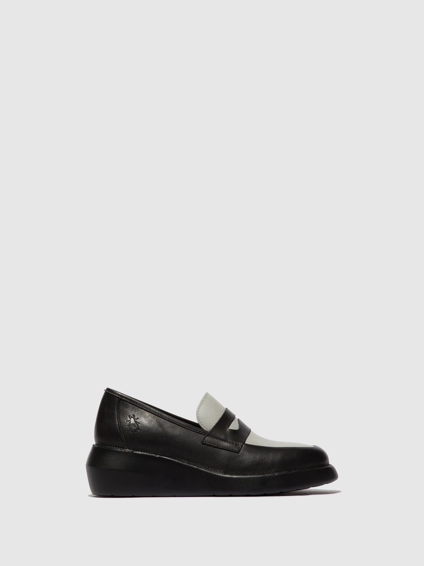 Black/Grey Fly London Loafers Shoes Women\'s Loafers | 706915YAT