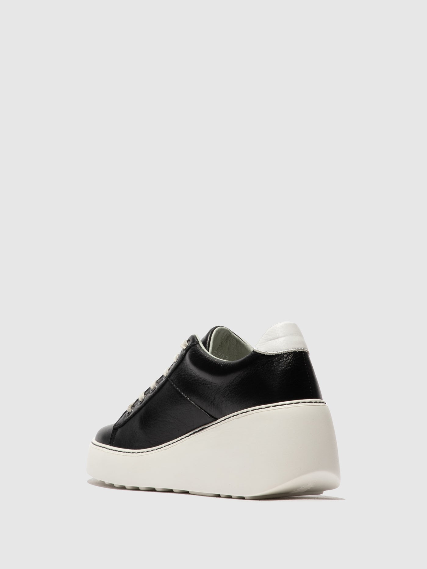Black/White Fly London Lace-up Women's Sneakers | 802754DQA