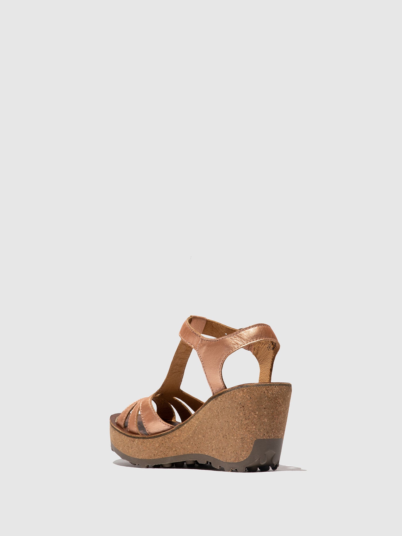 Blush Gold Fly London T-Strap Sandals Women's Sandals | 164805TSW