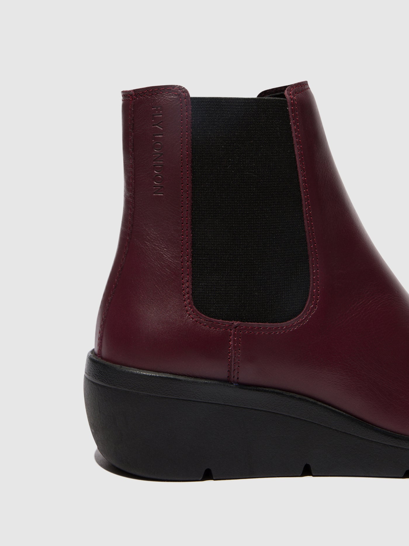 Bordeaux Fly London Chelsea Boots Women's Ankle Boots | 987536QSN