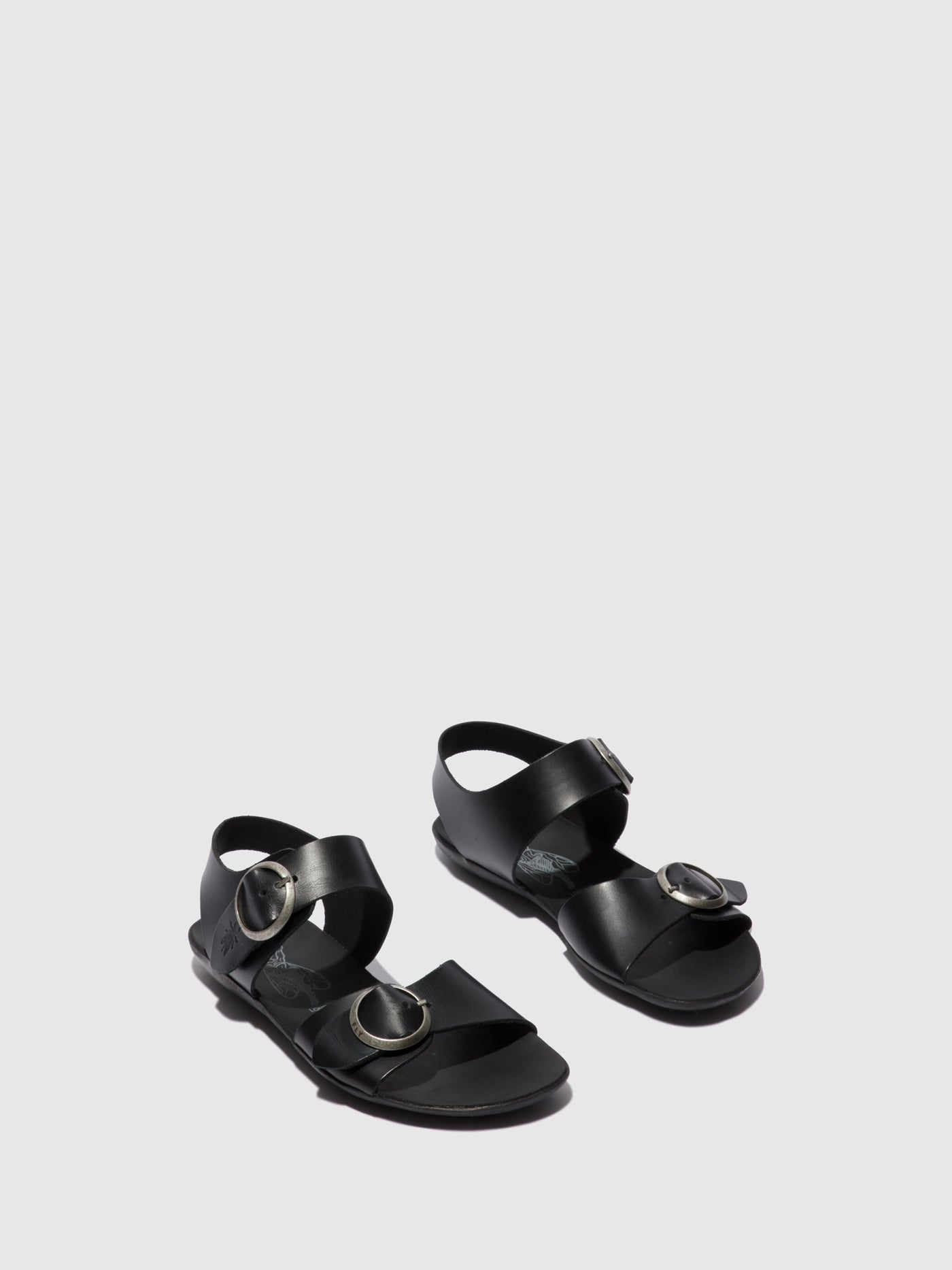 Bridle Black Fly London Buckle BRIDLE Women's Sandals | 547931BZO