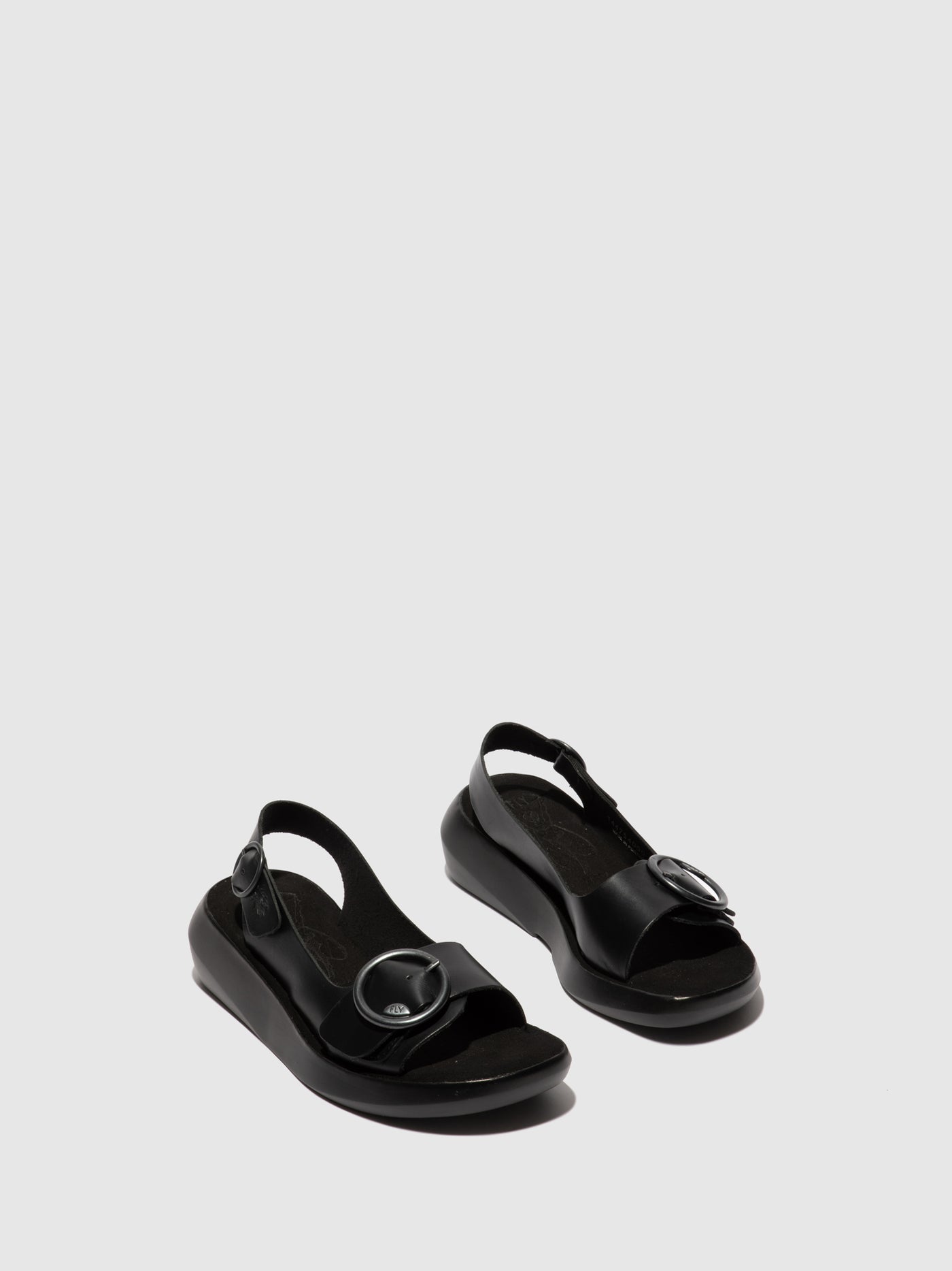 Bridle Black Fly London Sling-Back Sandals Women's Sandals | 497801KZU