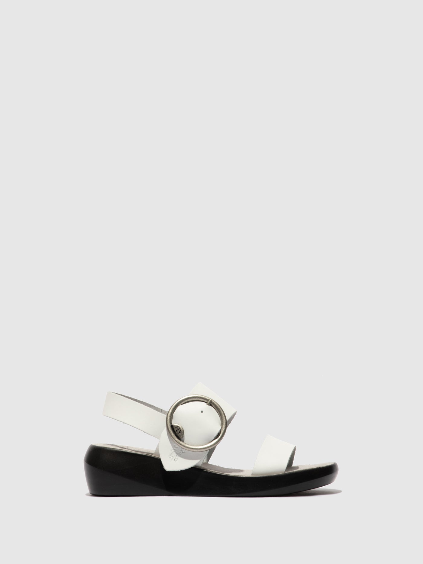 Brooklyn Offwhite Fly London Buckle Sandals Women's Sandals | 105769EZX