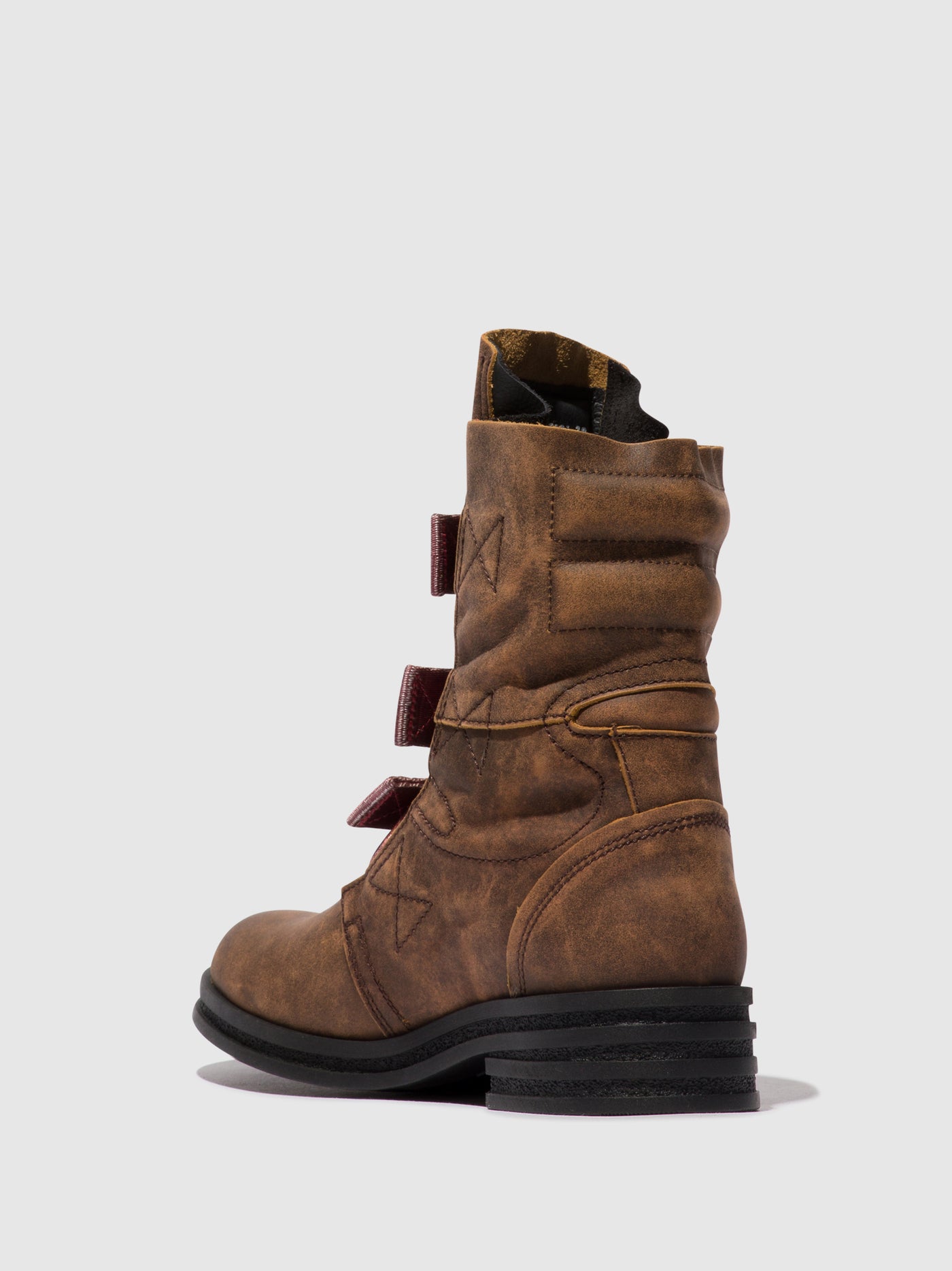 Brown Fly London Buckle Boots Women's Ankle Boots | 963827ZTM