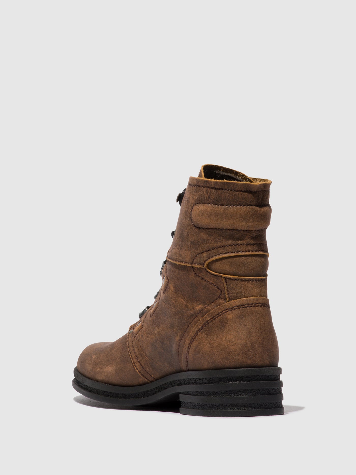 Brown Fly London Lace-up Boots Women's Ankle Boots | 807169WMA