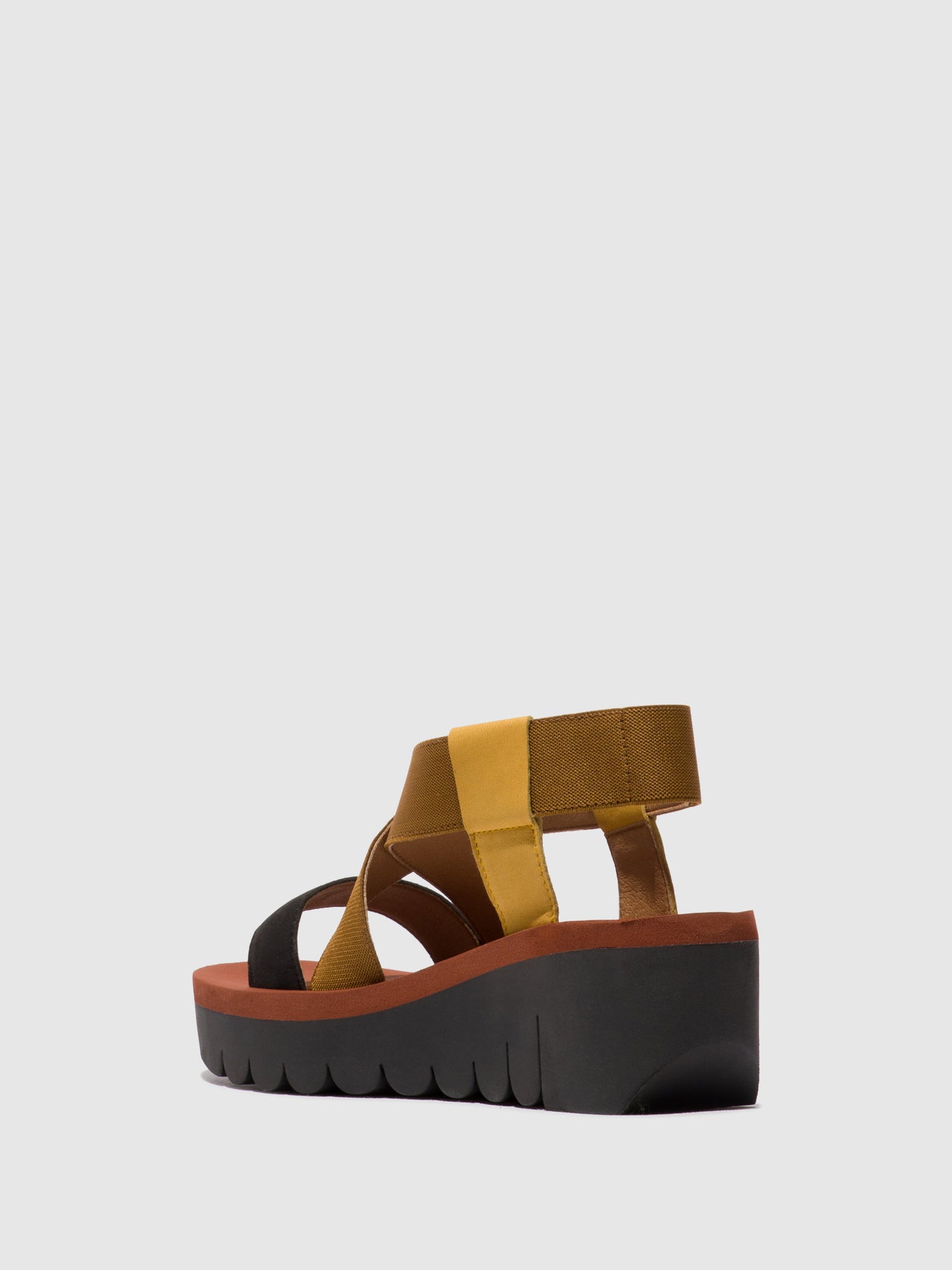 Bumblebee/Camel/Black Fly London Sling-Back Sandals Women's Sandals | 097645HDJ